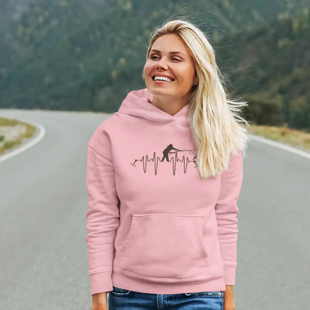 Fishing Heart Beat Unisex Hoodie