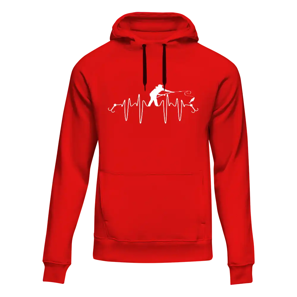 Fishing Heart Beat Unisex Hoodie