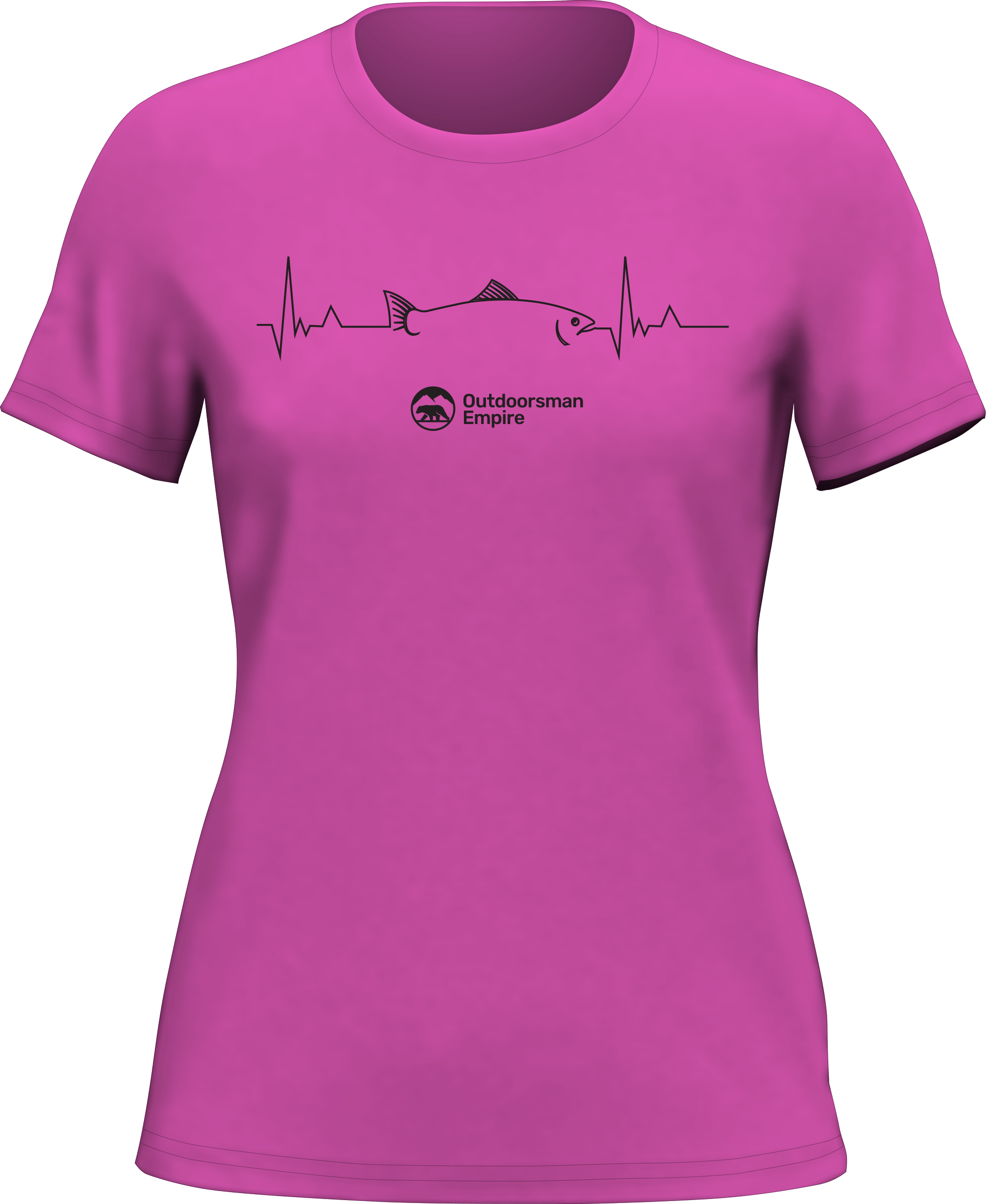 Fishing Cardiogram T-Shirt for Women